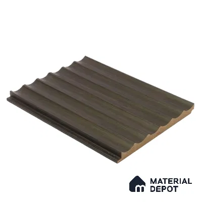 Black Wooden Louver PN 05196 9 ft x 4.7 inch MDF Panel - 18 mm | Suitable for Feature Wall, TV Unit & Living Room | Width is Subjected to 5% Variation